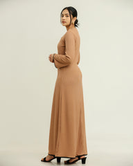 Neha Long Sleeve Rib Dress