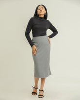 Culture Rib Mid Skirt