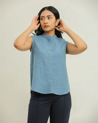 Miranda Button Down Linen Top