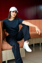 Round Neck Drop Sleeve Tee