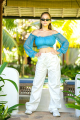 Mesh Bardot Top
