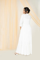 Snowy Flow Long Dress