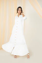 Snowy Flow Long Dress