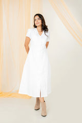 Emily Button Down Mid Dress