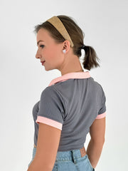 Two Tone Rib Top