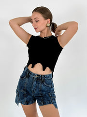 Drip Effect Crop Top