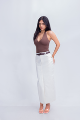 Luna Noir Deep Neck Bodysuit