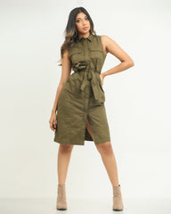 Forest Knot Button Down Dress