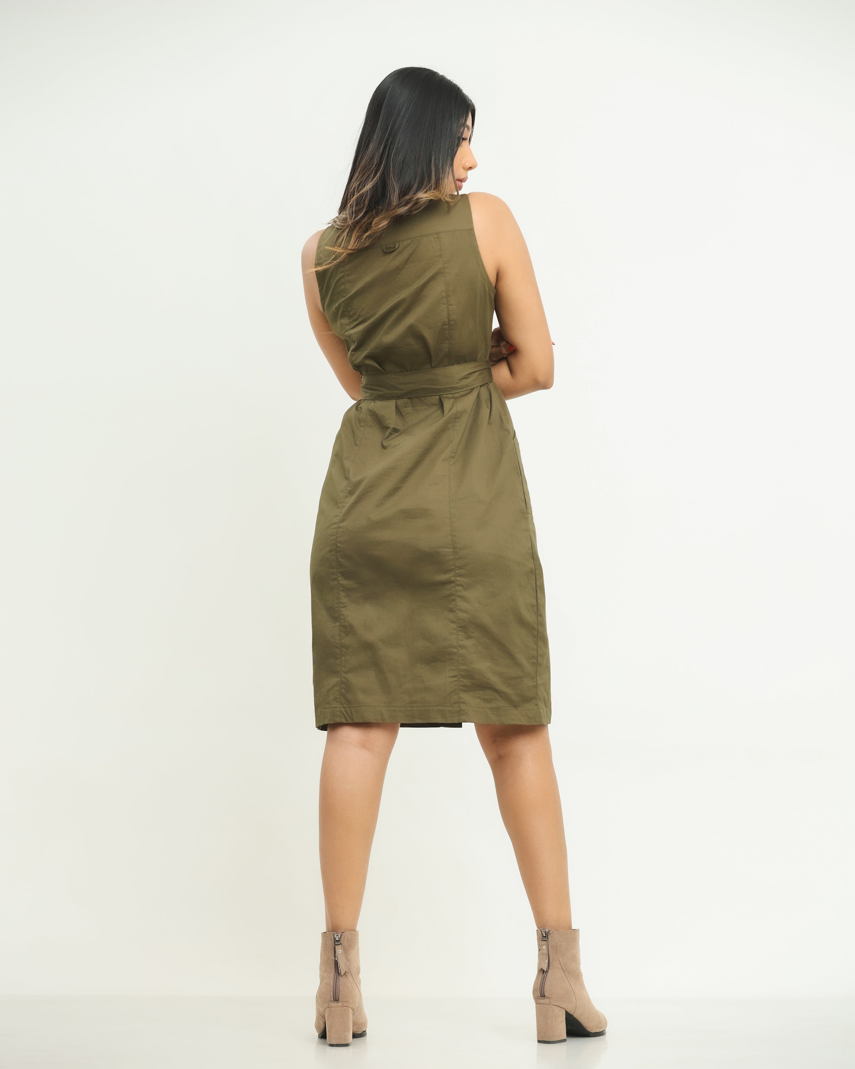 Forest Knot Button Down Dress