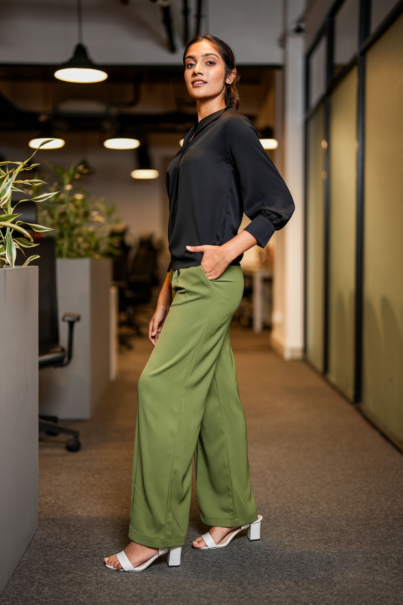 Tall Solid Plazzo Pant