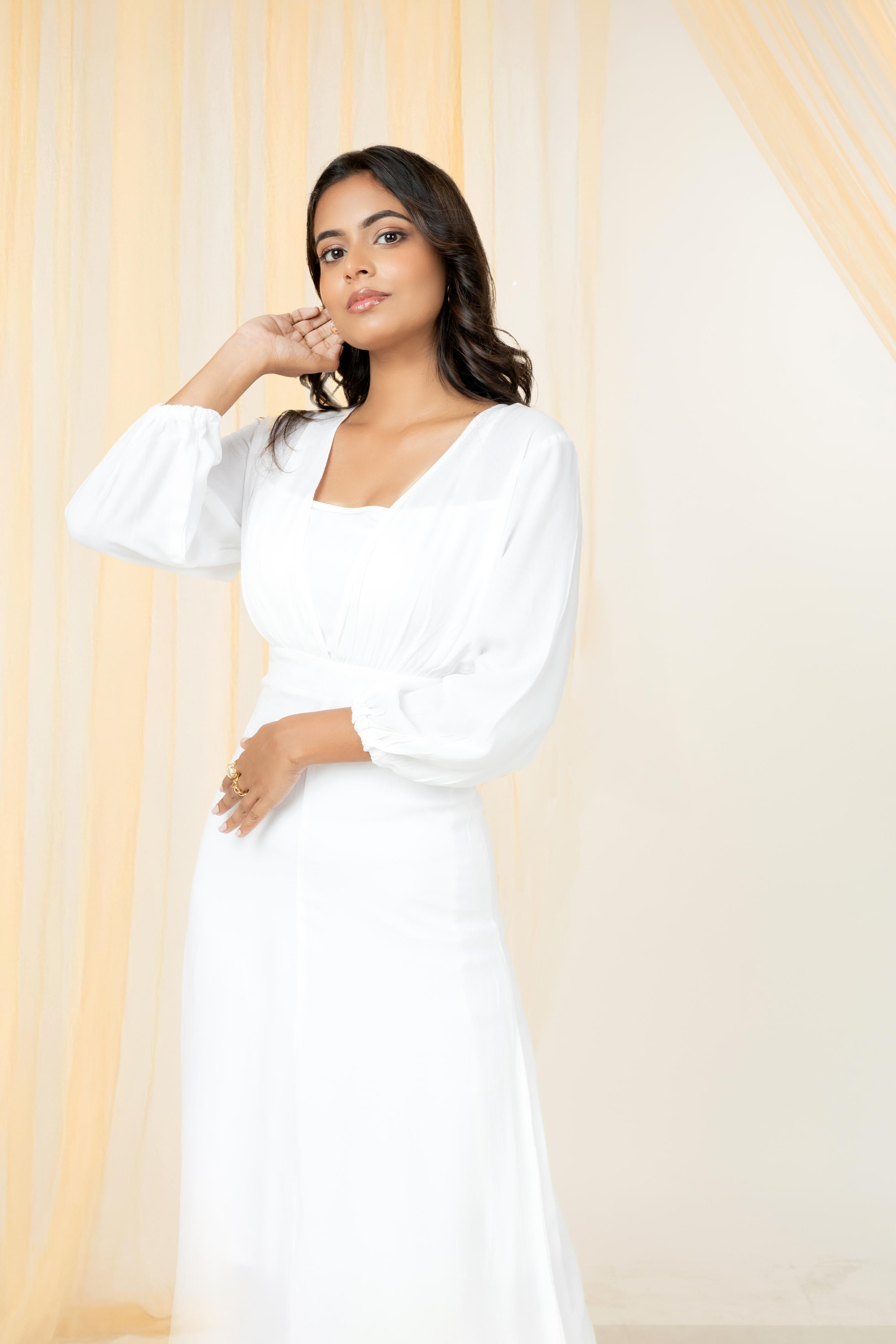 Sheer Talks Flowy Long Dress