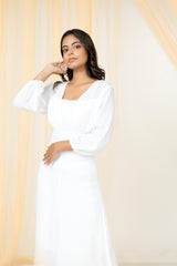 Sheer Talks Flowy Long Dress