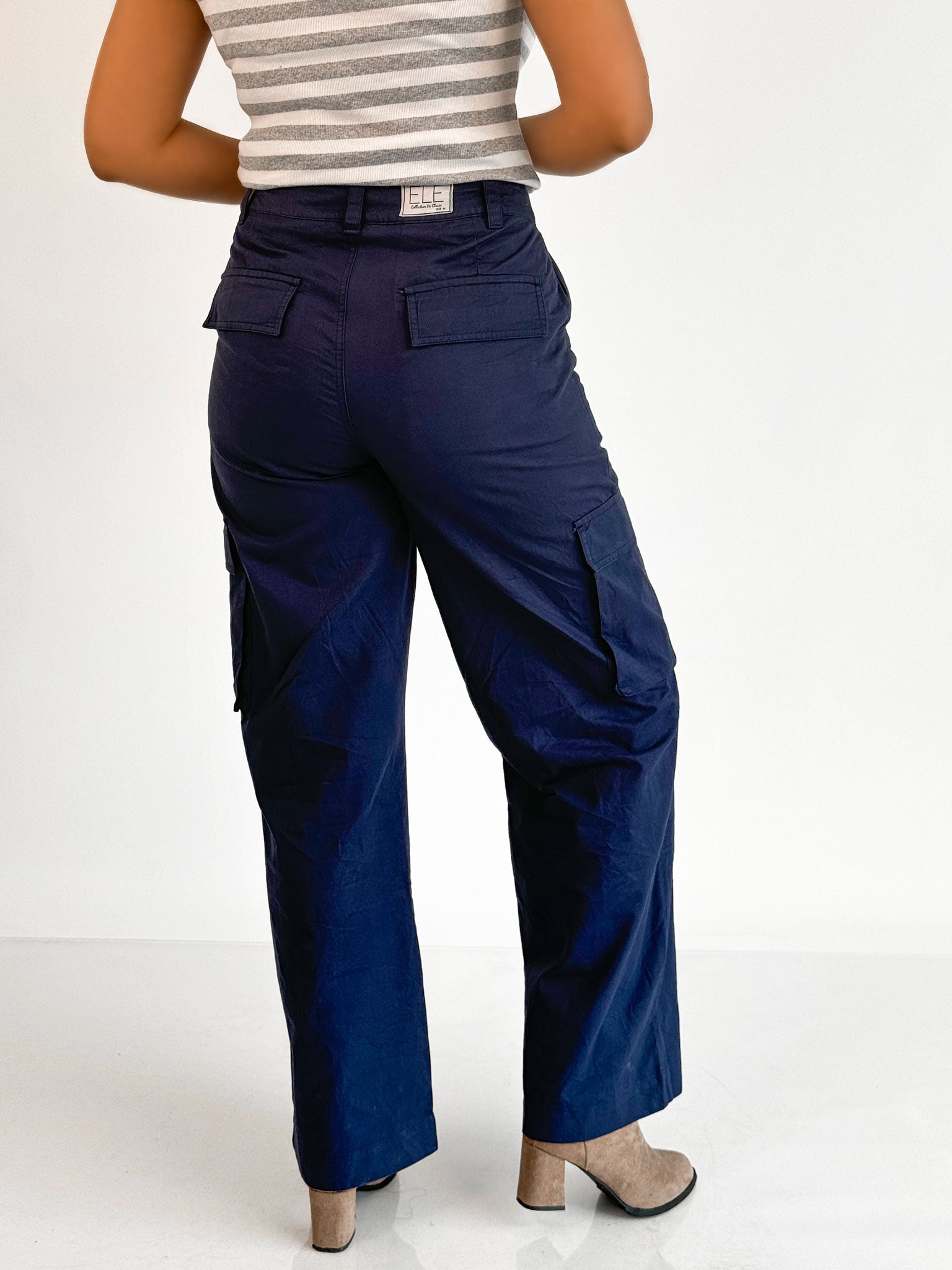 Flap Pocket Blue Cargo Pant