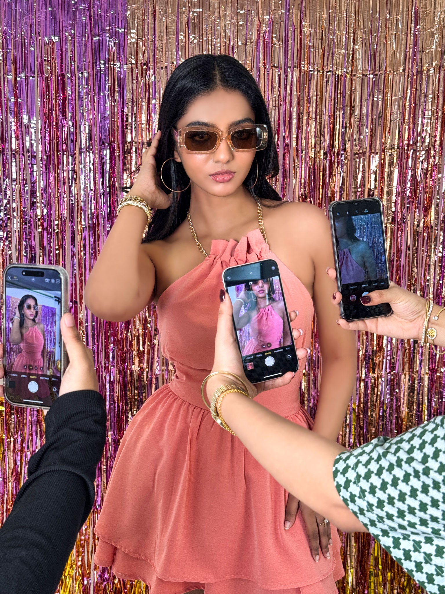 Peach Petal Mini Dress