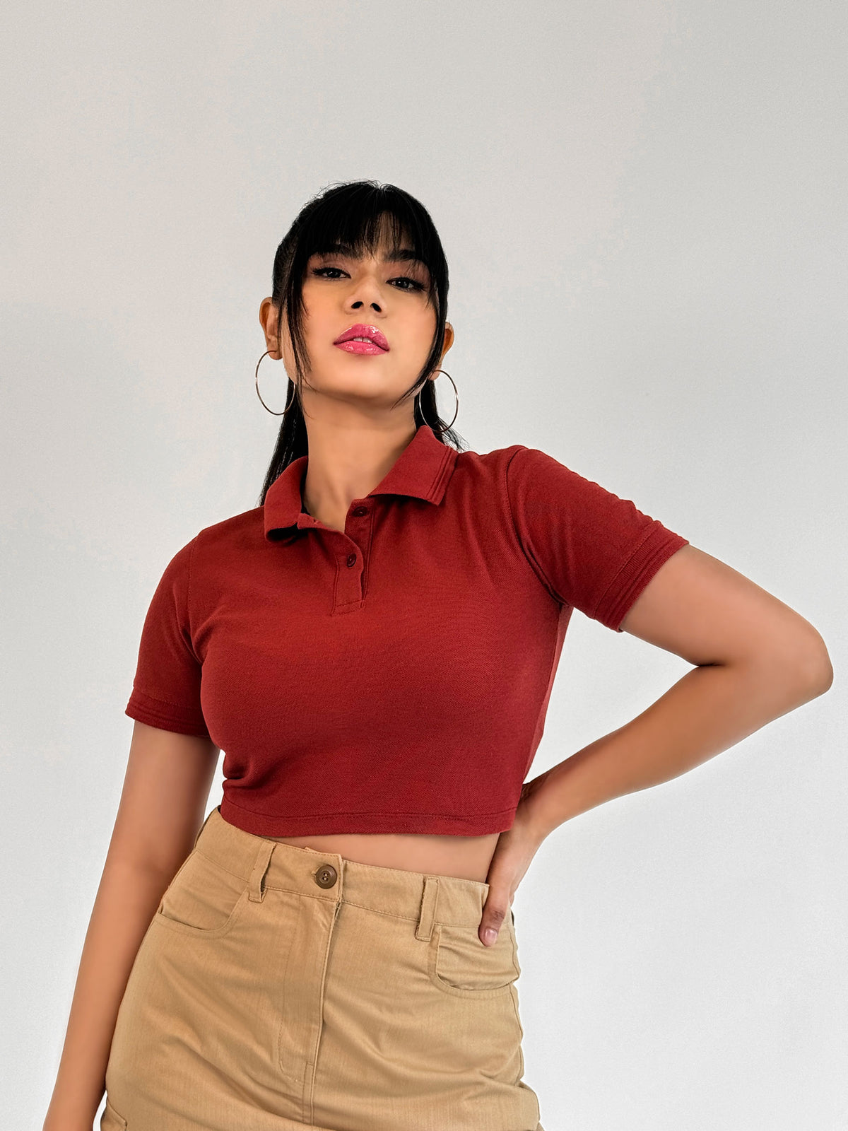 Hush Polo Crop Top