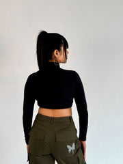 Turtle Neck Crop Top