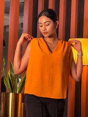 Canary Pleated Top