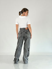 Ashley Denim Cargo Pant