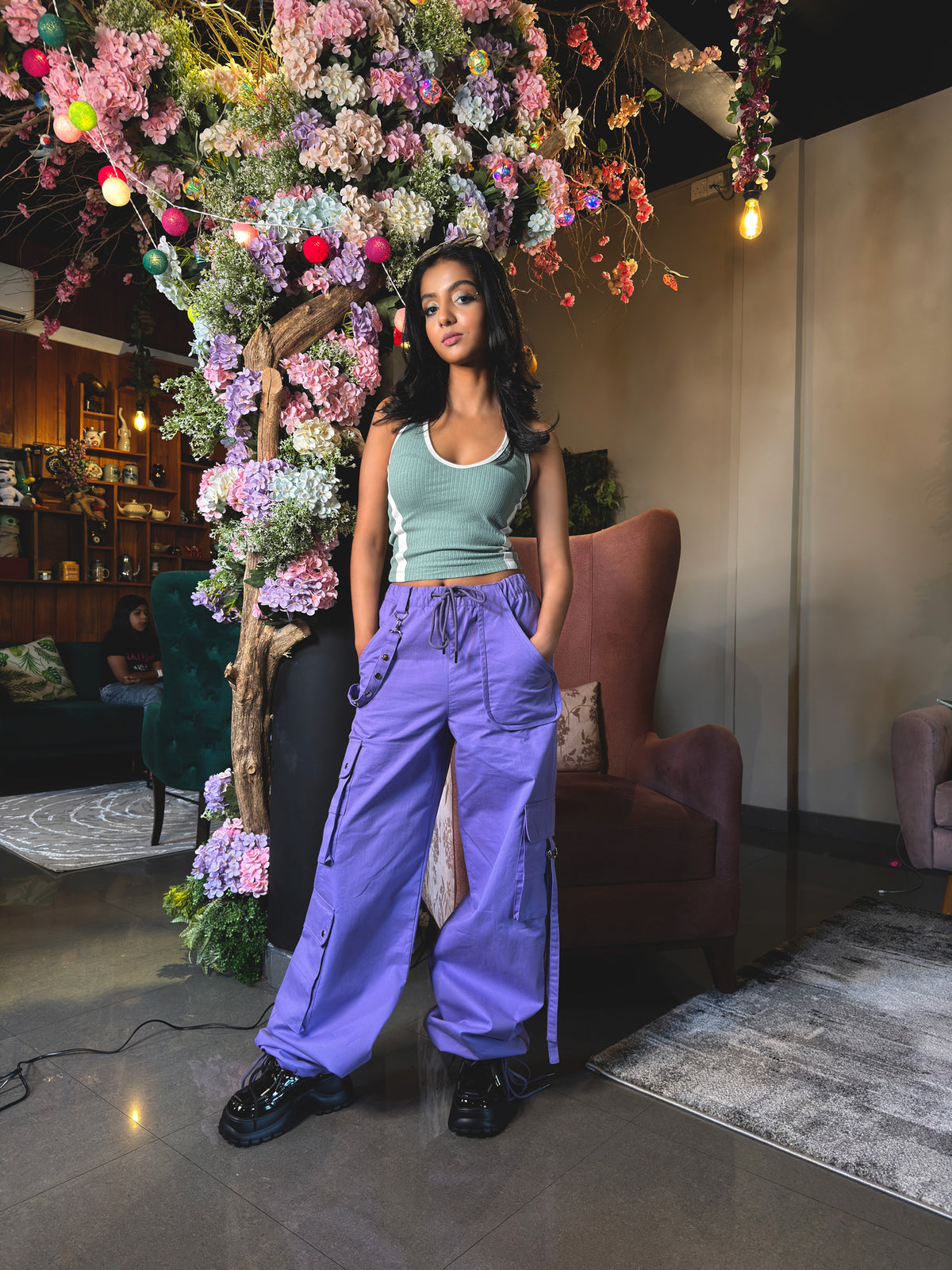 Purple Attitude Cargo Pant