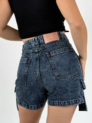 Denim Cargo Shorts