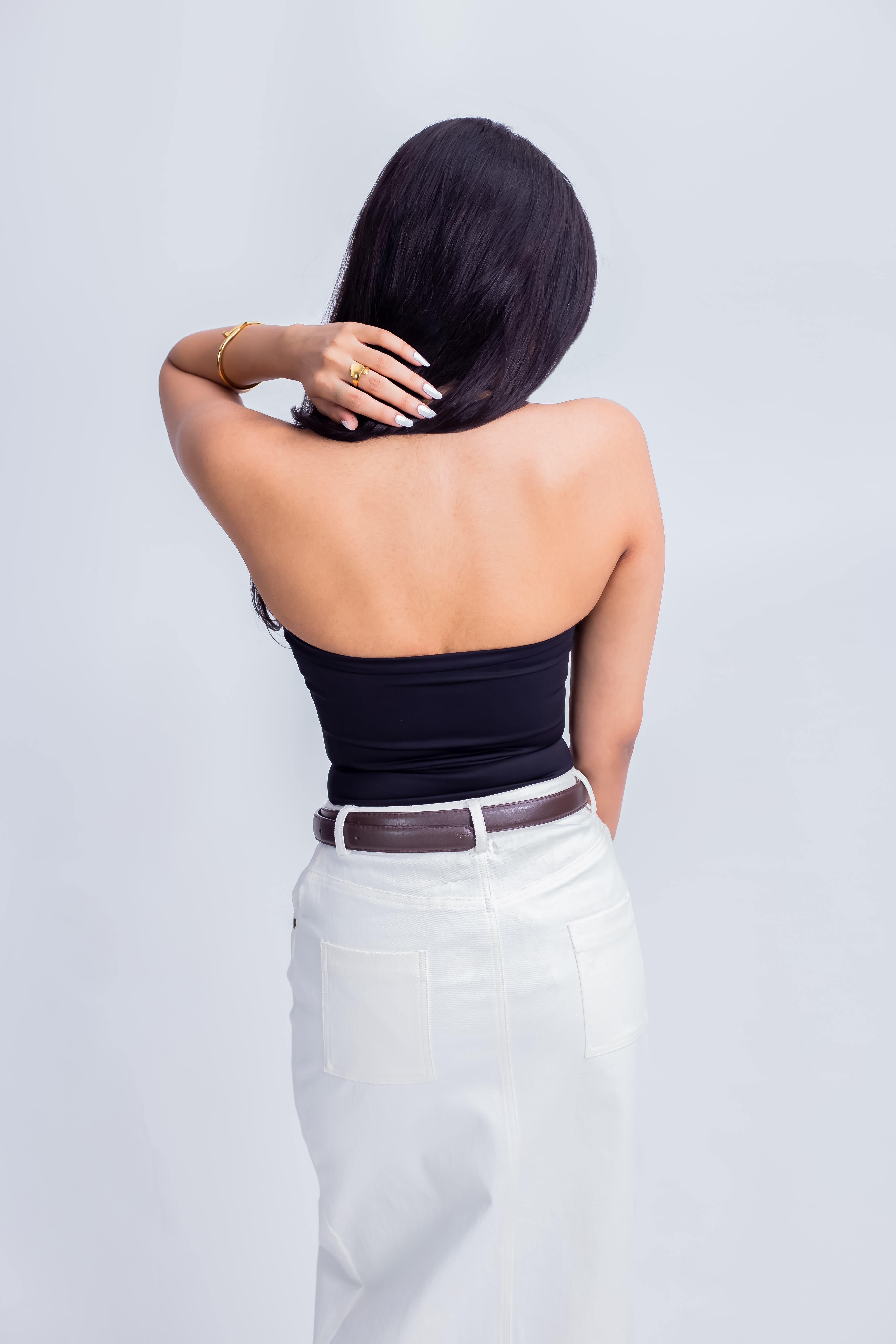 Luna Noir Deep Neck Bodysuit