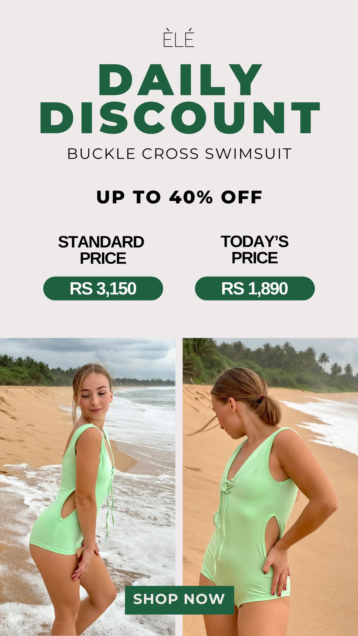 Buckle Cross Swimsuit