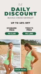 Buckle Cross Swimsuit