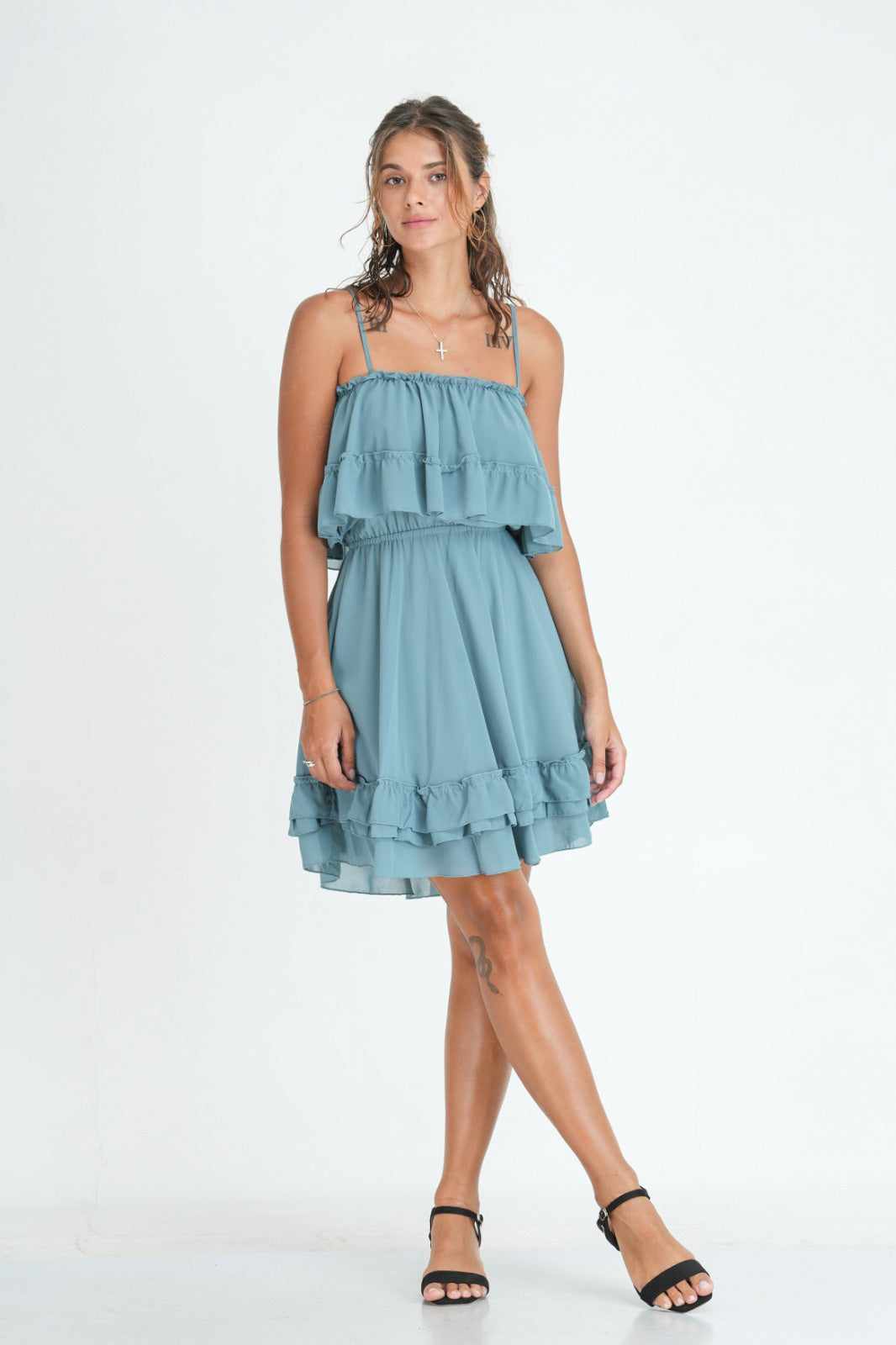 Layered Ruffle Dress