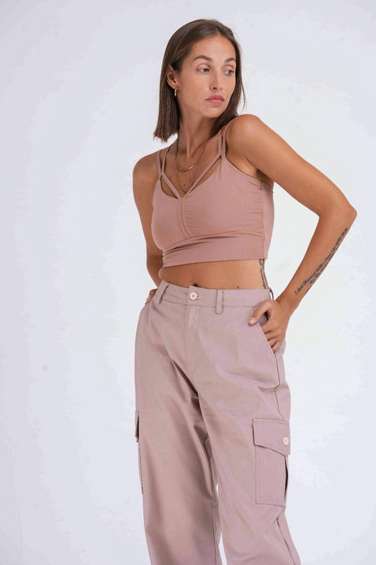Strap Detail Crop Top