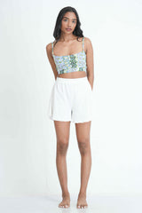 Color Mix Strappy Crop