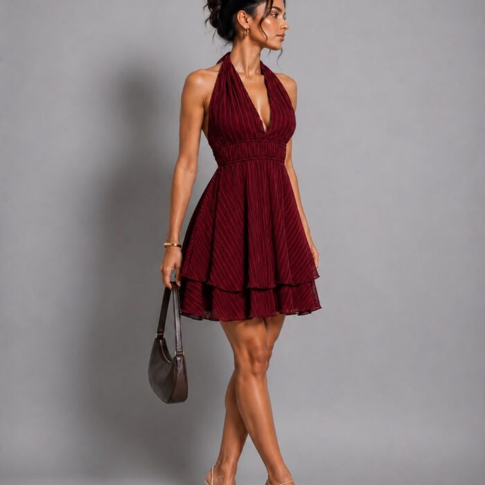 Tie-up Halter Neck Dress